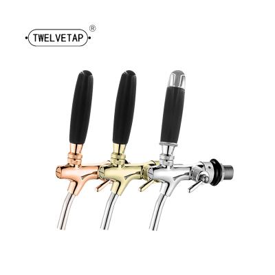 China Chormed TWELVETAP Brass Adjustable Beer Machine Valve Barreled Beer Wine Tap Tap For Bar Club Home Brewing Tap FD-814T for sale