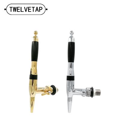 China TWELVETAP Beer Valve Gold Tap Stainless Steel Nitrogen Tap Coffee Concentrate Brewing Black Beer Adjustable Tap FD-S-835T FD-835 for sale