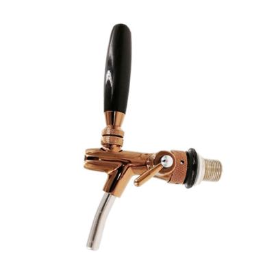 China Beer Machine Valve Beer Wine Tap FD-814T Chormed TWELVETAP Rose Gold Brass Adjustable Beer Tap Barreled Tap FD-814T for sale