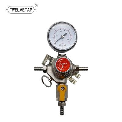 China Reduce Gas Pressure Brew Beer Bar Accessories Metal CO2 Professional Home CO2 Regulator TWELVETAP for sale