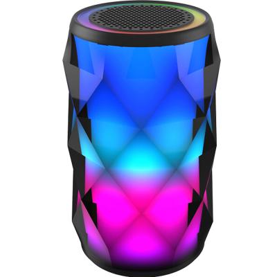 China Customized New EZCast Design Logo Multimedia Audio RGB LED Light Show LED Bluetooth Wireless Portable Speakers With Microphone for sale