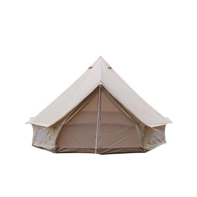 China Extended type customized pyramid fabric cotton fabric outdoor waterproof and windproof Indian oxford yurt tent for sale