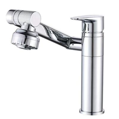 China New Arrival Metered Faucets 360 Degree Chrome Basin Mixer Swivel Sink Faucet Single Handle Bathroom Multifunction Faucet for sale