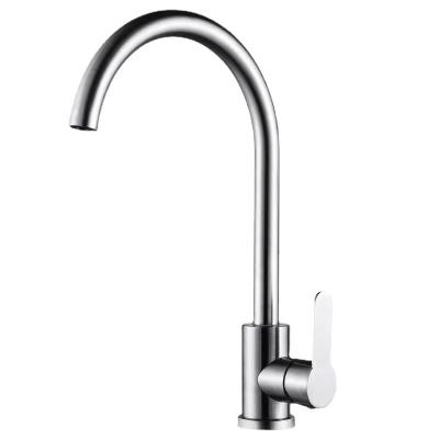 China Hot Selling Metered Faucets 360 Degree Swivel Brushed Sink Tap Hot Cold Stainless Steel Kitchen Faucets for sale