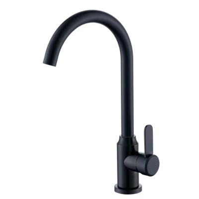 China Factory Price Direct Metered Cheap Deck Mounted Faucets Black Water Faucet Swivel Spout Hot Cold Water Stainless Steel Kitchen Sink Faucet for sale