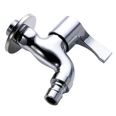 China China Factory Modern Washing Machine Wholesale Brass Quick Open Faucet Polished Chrome Cold Water Bib Cock Garden Faucet for sale