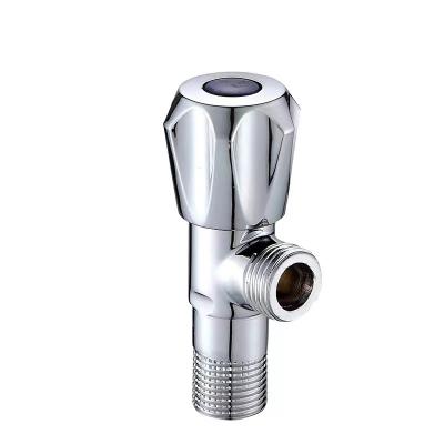 China Modern Factory Price Chrome Plated Brass Angle Valve OEM Commercial 90 Degree 1/2 Lavatory Faucet Angle Stop Valve Bathroom for sale