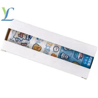 China Waterproof Custom Design DIY Notebook Diary Design Decoration Washi Paper Masking Tape for sale