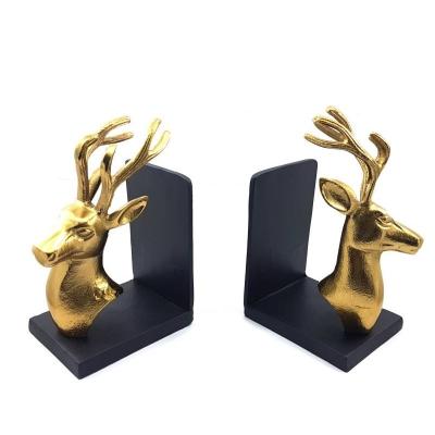 China Home Office AE-131 Unique Design Metal Bookends and Wholesale Decorative Creative Table Decor Book Stopper Design Book Stand Cheap for sale