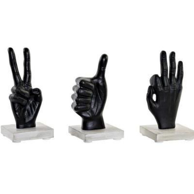 China Factory Wholesale Modern Sculpture AE-121 Resin Finger Statue Hand Gesture Office Cheap Creative Statues For Home Ministry Victory for sale