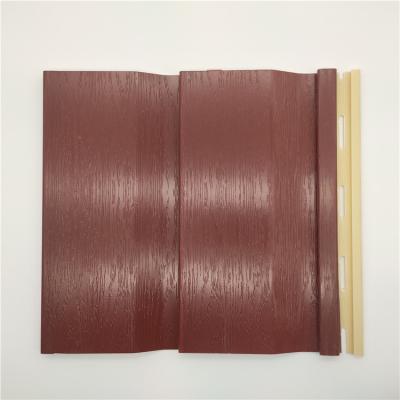 China 1.3mm Double 5d Traditional Laplight Dutch Brown With Wood Grain Vinyl Siding for sale