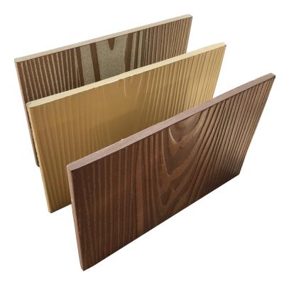 China Cement wood siding fiber texture grain wall siding fiber cement composite exterior wood panel for sale