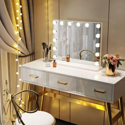 China Lit three color lights and mirror Hollywood makeup mirror vanity vanity hollywood makeup stand with mirror for sale