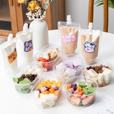 China Sim-party fruit salad drink packaging tiramisu dessert biodegradable packing case clear plastic cake box with lid for sale