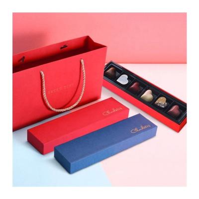 China 6 Hole Black Hot Luxury Custom Chocolate Gift Box Candy Materials Sim-Party Recycled Packaging Paper Box With Divider for sale