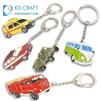 China Promotion Fashion Customized 3d Taxi Bus Model Keychain Metal Diecast License Plate Logo Enamel Brand Custom Luxury Car Shape Key Chain for sale