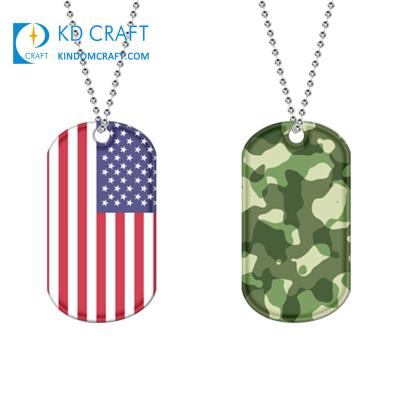 China China Wholesale White Cheap Metal Stainless Steel Laser Engraved Logo Pet Tags Customized Military Flag Dog Tags For Sale for sale