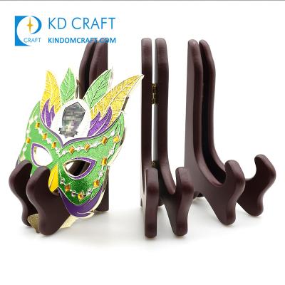 China Eco-Friendly Custom Simple Wooden Folding Wooden Stands Souvenir Coin Blank Display Rack Challenge Coin Holder for sale