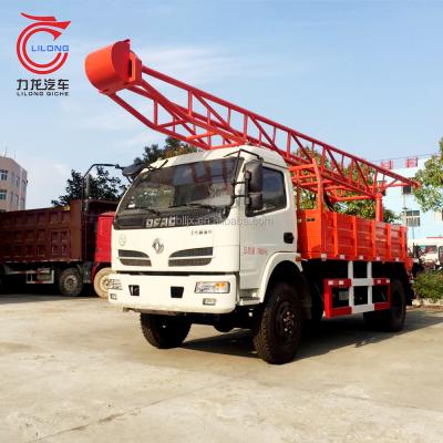 China Oil well tractor trailer truck mounted water well drilling rig mobile and portable shallow water oil drilling rig for sale for sale