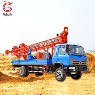 China Top Selling Water Well Engineering Construction Machine Truck-Mounted Applied Geology Drilling Rig With Water Circulation Muddy Drilling for sale