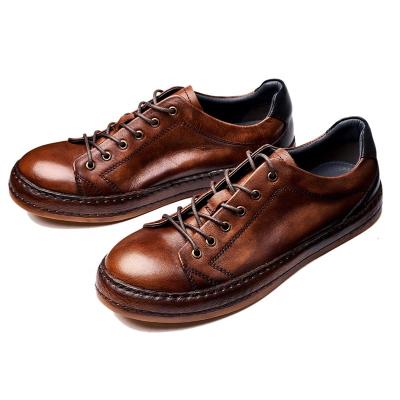 China Fashion Trend Hot Sale Factory Customized Men's Roman Boots Leather Lace Up Rubber Casual Shoes for sale