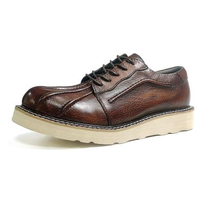 China Breathable Genuine Leather Shoes Luxury Handmade Cow Leather Designer Brand Wedding Shoes For Men for sale