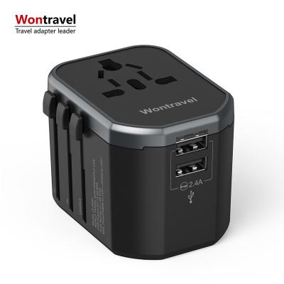 China Travel Wontravel World Travel Adapter All in One Universal Eu Aus Us Travel Adapter Universal with South African Plug for sale