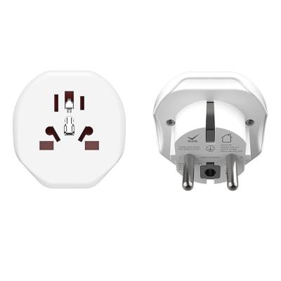 China Commercial Hot Sale Universal Travel Adapter Wall Outlet European US Converter Plug Socket for sale