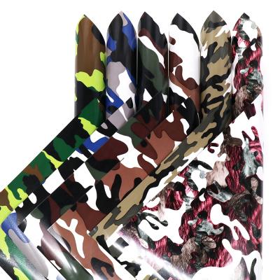 China Clothing Camo Camouflage Prints Heat Transfer Vinyl Iron-on T-shirt DIY HTV Heat Press Film For Clothing Bags for sale