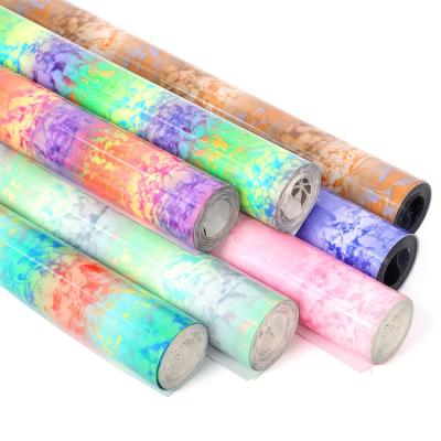 China 12inch x apparel roll 5feet texture rainbow vinyl heat transfer flim for silhouette or cricut vinyl for sale