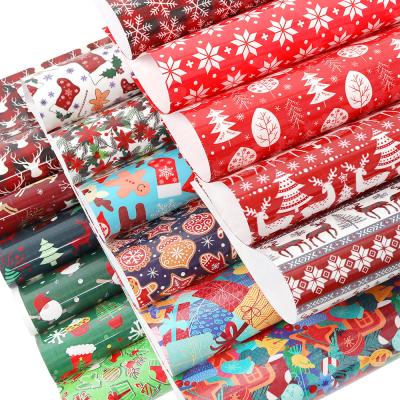 China 10inx5Feet Apparel Christmas Tree Patterned PU 3D Heat Transfer Vinyl For Cricut Conspirator Transfer Film Apparel for sale