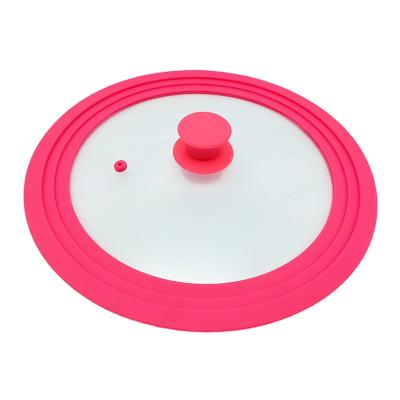 China Sustainable Manufacturer G Type Glass Lid With Stainless Steel Rim for sale