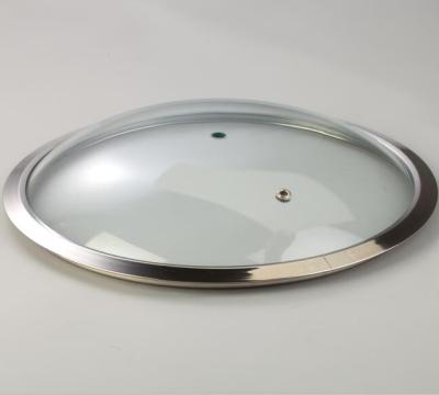 China Viable Chinese Cookware Parts Stainless Steel Pot Lid With Clear Tempered Glass for sale