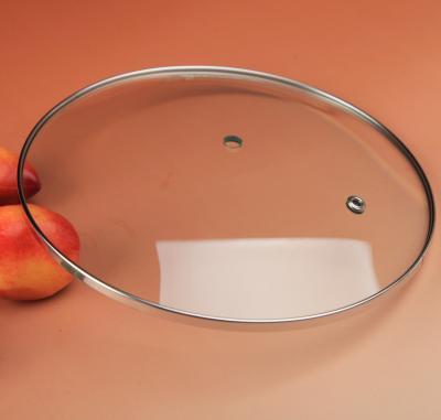 China Good quality sustainable glass lid with steam hole for tempered cover glass for sale