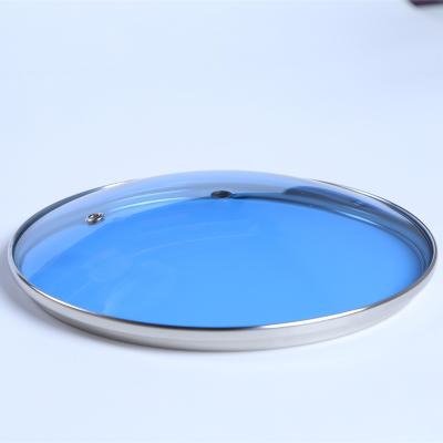 China Excellent viable material color glass cover fabricating flat cover tempered glass cookware kitchen glass cover for sale