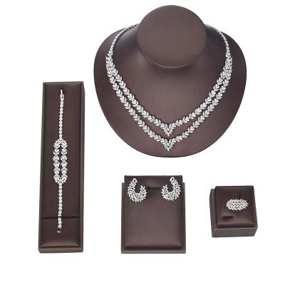 China FASHIONABLE High Quality 4 Piece Jewelry Set Women's Zircon Wedding Jewelry Sets Bridal Jewelry Set For Wedding for sale