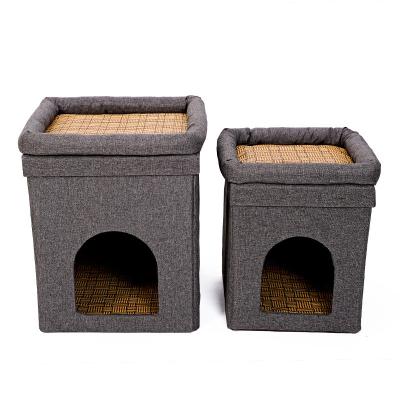 China Wholesale Affordable Breathable Pet Cat House Folding Cat House With Cat Climbing Frame for sale