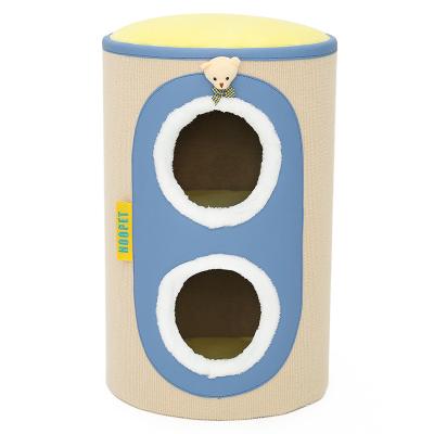 China Breathable Low Price Mail Box Bear Cat House Polyester Paper Tube Cat House for sale