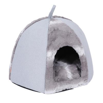 China Partially Enclosed Cat Litter Dog Bed Pet Villa Pet House Breathable Replaceable Litter Cover Dog House Pet House for sale