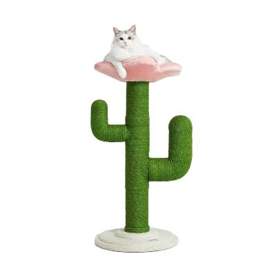 China Sustainable Cat Tree Tower Cat Tree The Latest Durable Cactus Shaped Cat Climbing Frame Pet Supplies for sale