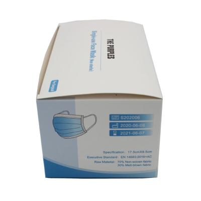 China Comfortable STANDARD Nonwoven Beauty Surgical Face Mask 3 Layers In Storage for sale