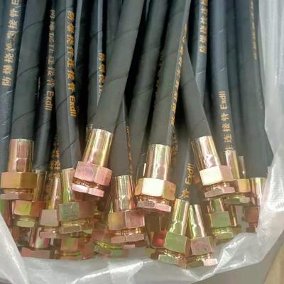 China Cheap Price 25mm Oil Base Hydraulic Fluids High Pressure Heat Resistant Steel Wire Braided Hydraulic Soft Rubber Hose for sale