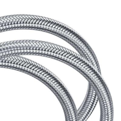 China Indoor / Outdoor Gas System Double Wire Braided Sus304 Stainless Steel Corrugated Tube / Hose Flexible Hose for sale