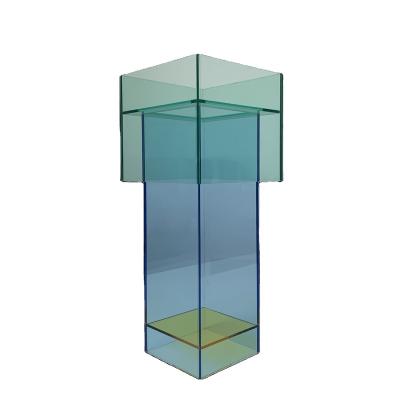 China OEM are available custom size and printed geometric modeling vase hot selling luxurious acrylic home furnishings for sale