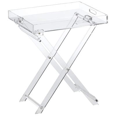 China OEM Are Available Acrylic Folding Table Desk Transparent Acrylic Table Contracted Living Room Coffee Tray Factory Direct Sale Customized for sale