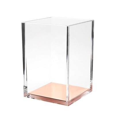 China High Quality Luxury Fancy Clear Acrylic Plant Storage Display + Cork Bottom Pencil Organizer for sale