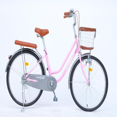 China Hot Selling Steel Women's Bike/Ladies Bike 26 Inch City Bikes China Steel Ordinary Frame For OEM Adult Women Bike for sale