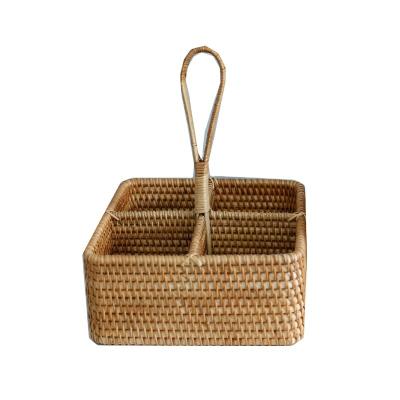 China Simple And Convenient Sustainable Home Handmade Rattan Woven Wine Rack Wine Rack for sale