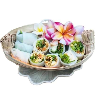 China Amazon Viable Success Smoothie Boat Shaped Palm Leaf Bowl for sale