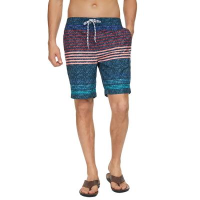 China 2022 High Quality Summer Shorts Drawstring Polyester Beach QUICK DRY Fashionable Striped Shorts For Men for sale